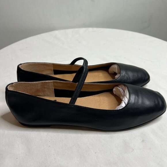 Madewell $98 The Greta Ballet Flat in Black Size 7 NN044 Leather D - Picture 7 of 11